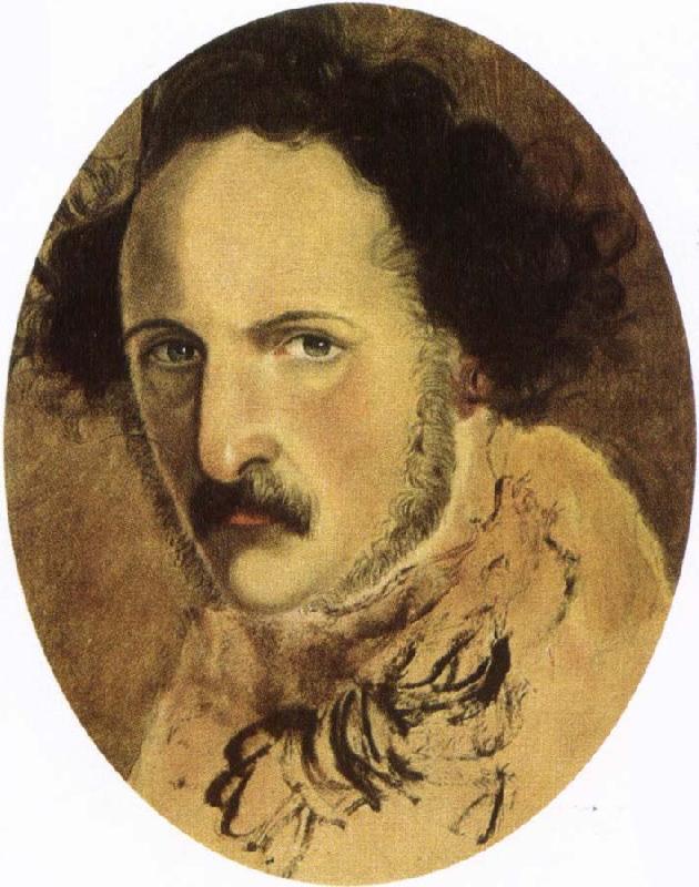 mikhail glinka a portrait of getano donizetti now in liceo musiale in bologna oil painting picture